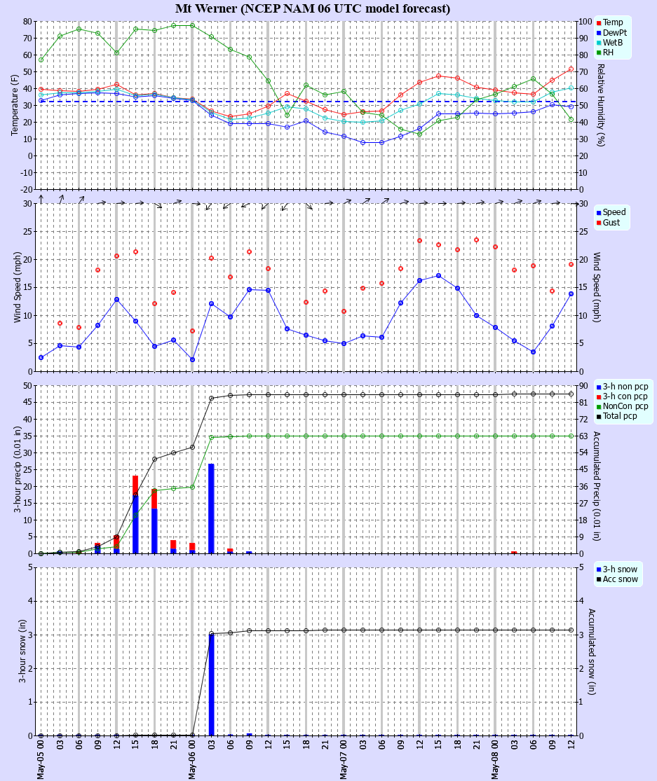 Latest NAM forecast