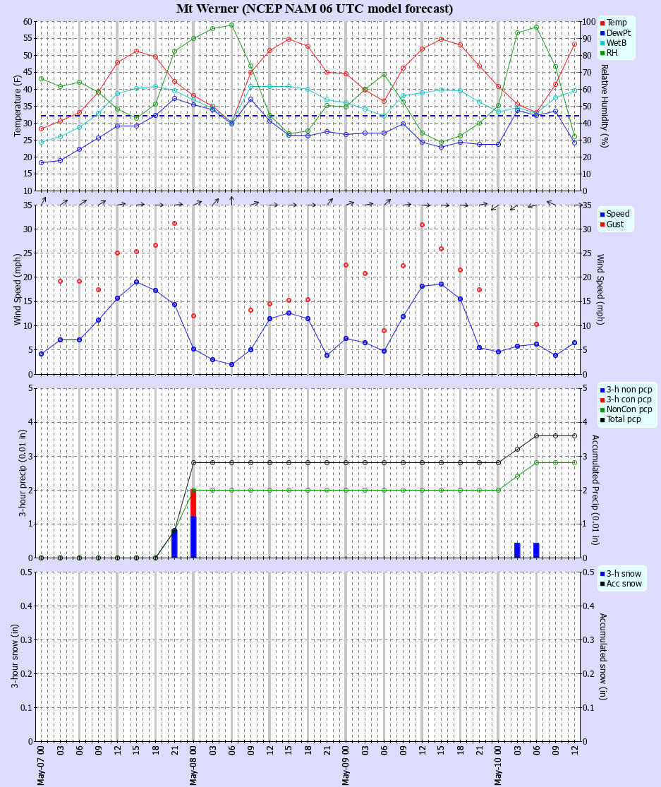 Latest NAM forecast