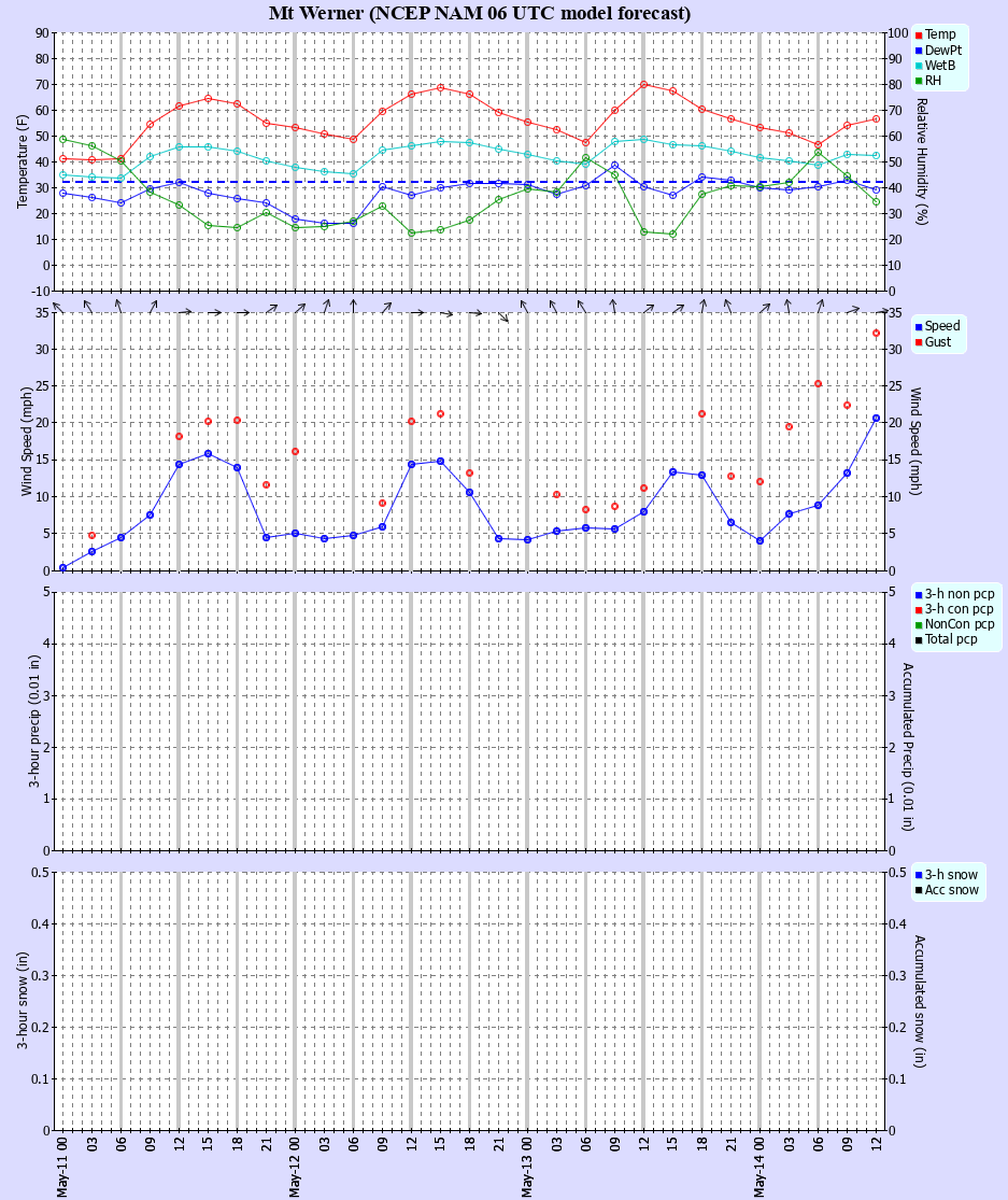 Latest NAM forecast