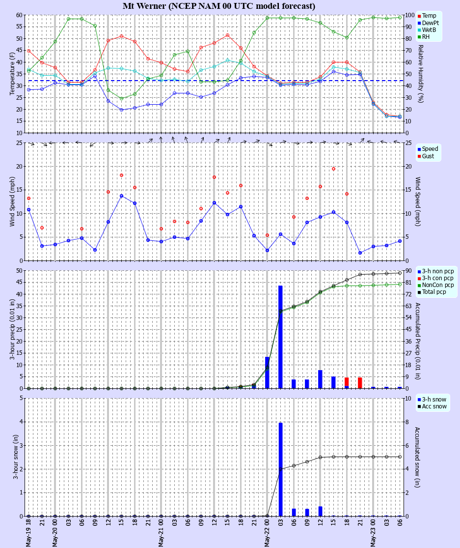 Latest NAM forecast
