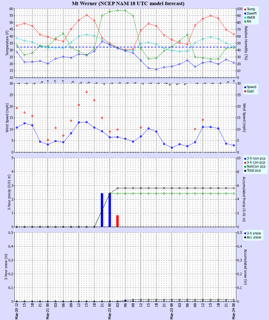 Latest NAM forecast