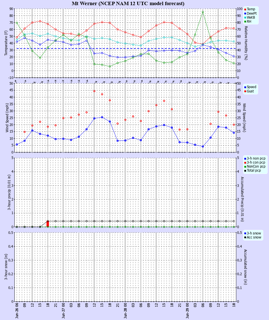 Latest NAM forecast