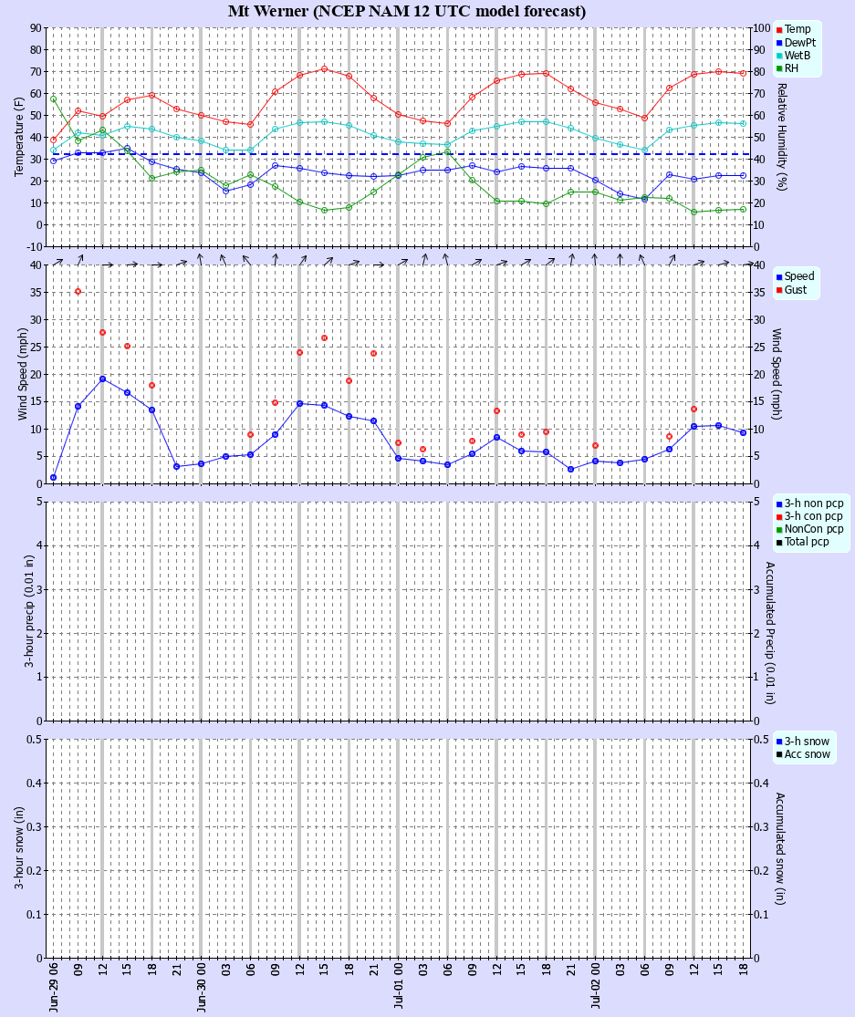 Latest NAM forecast