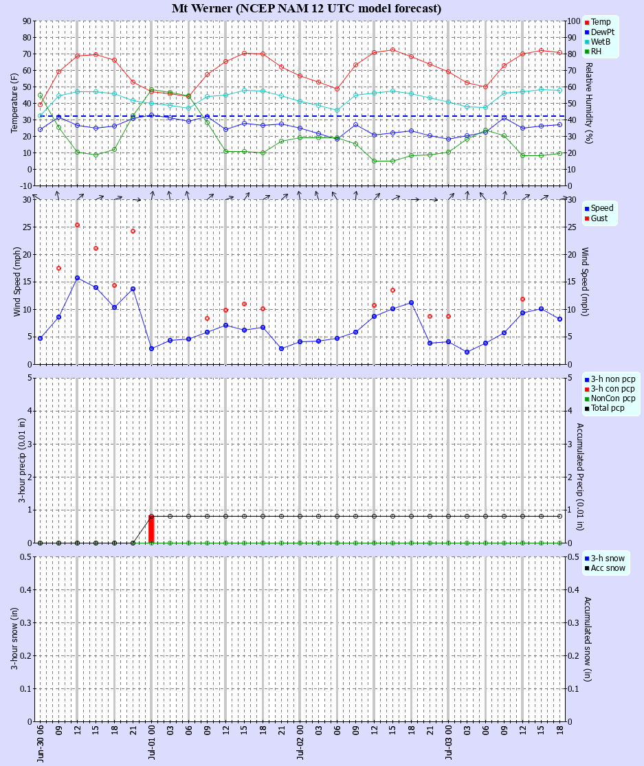 Latest NAM forecast