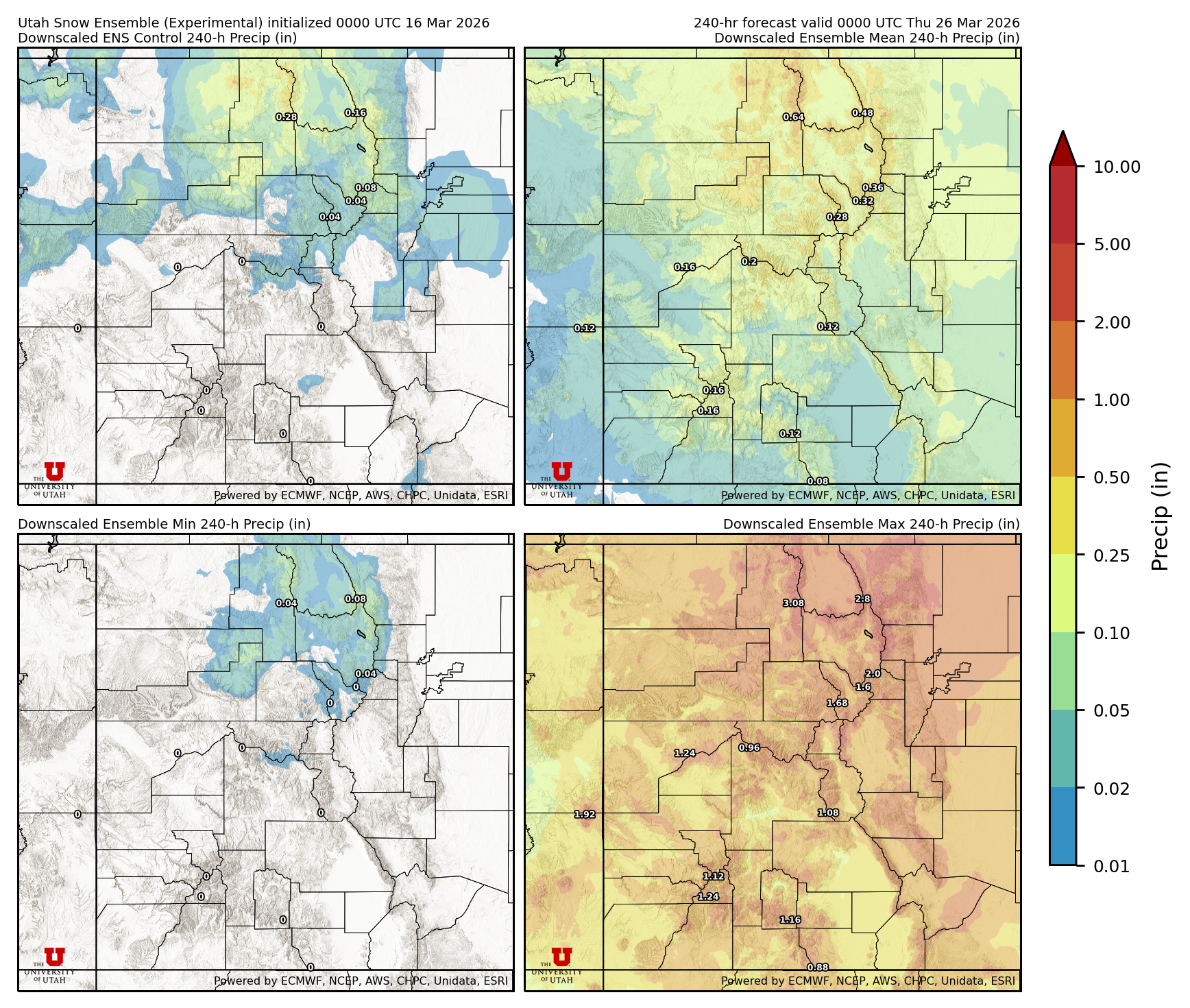 Click to enlarge the NAEFS precipitation Latest NAEFS total precipitation forecast