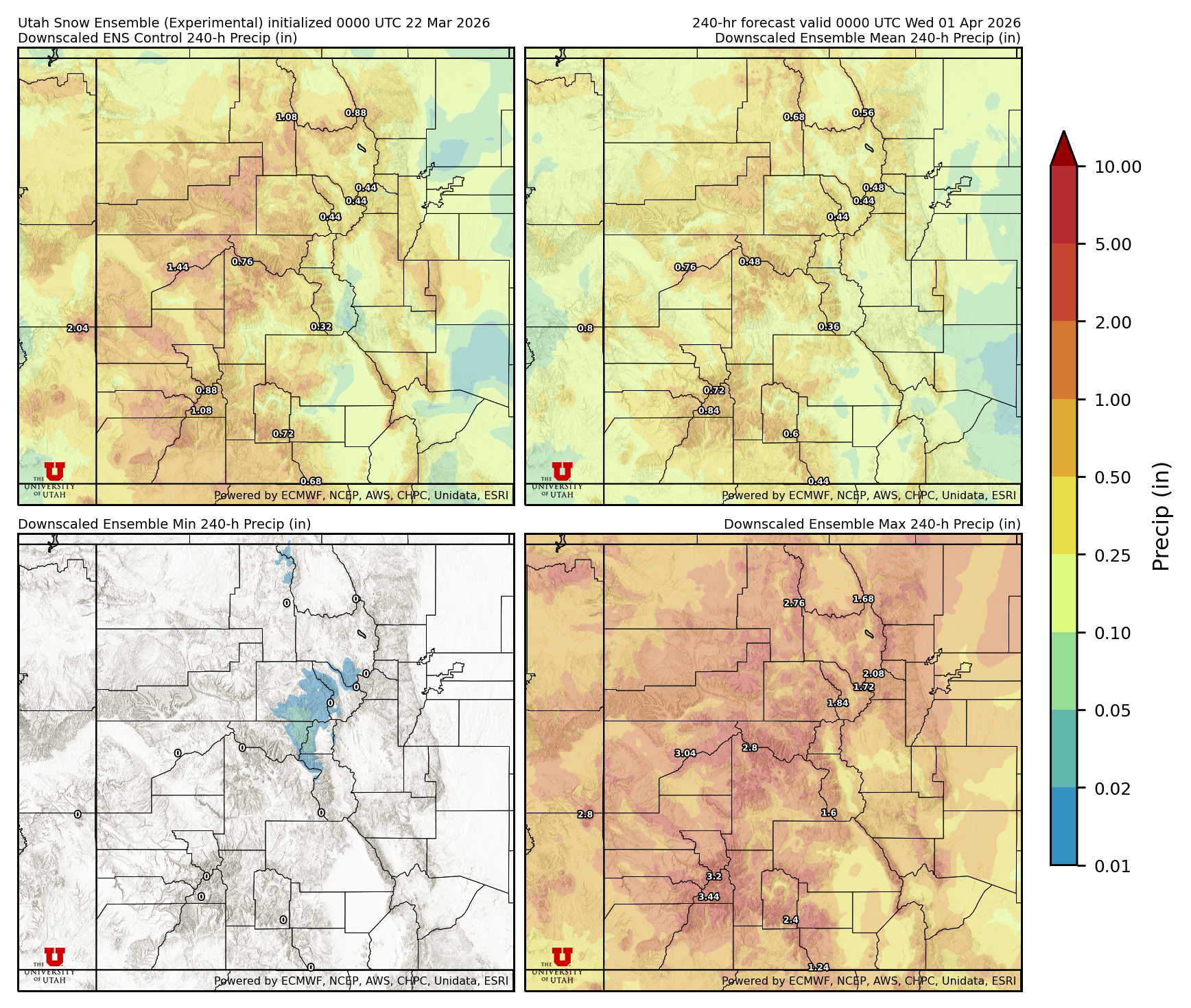 Click to enlarge the NAEFS precipitation Latest NAEFS total precipitation forecast