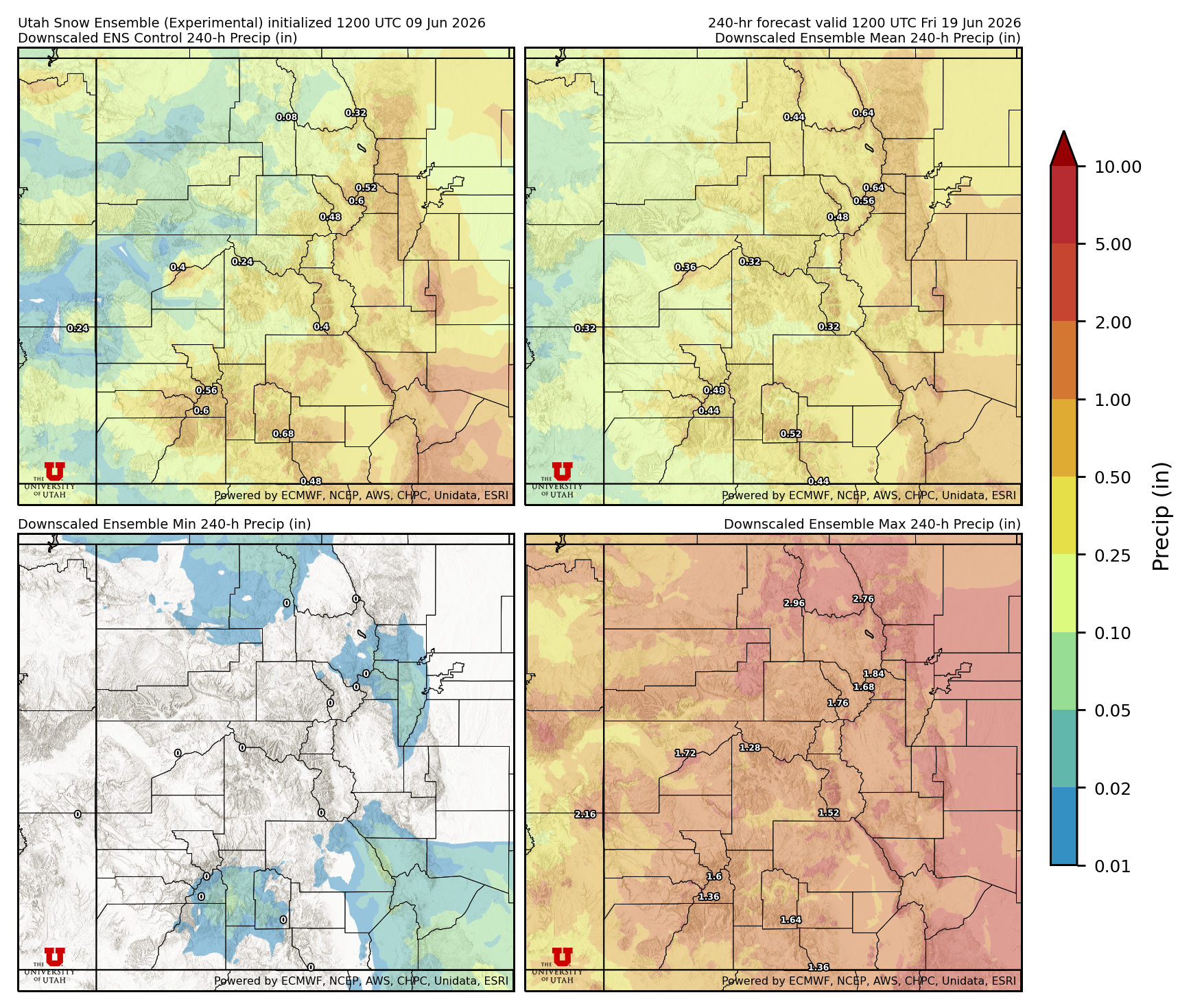 Click to enlarge the NAEFS precipitation Latest NAEFS total precipitation forecast