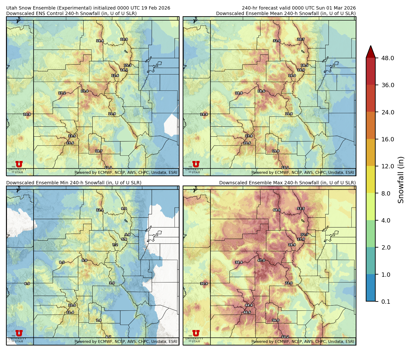 Click to enlarge the NAEFS precipitation Latest NAEFS total precipitation forecast