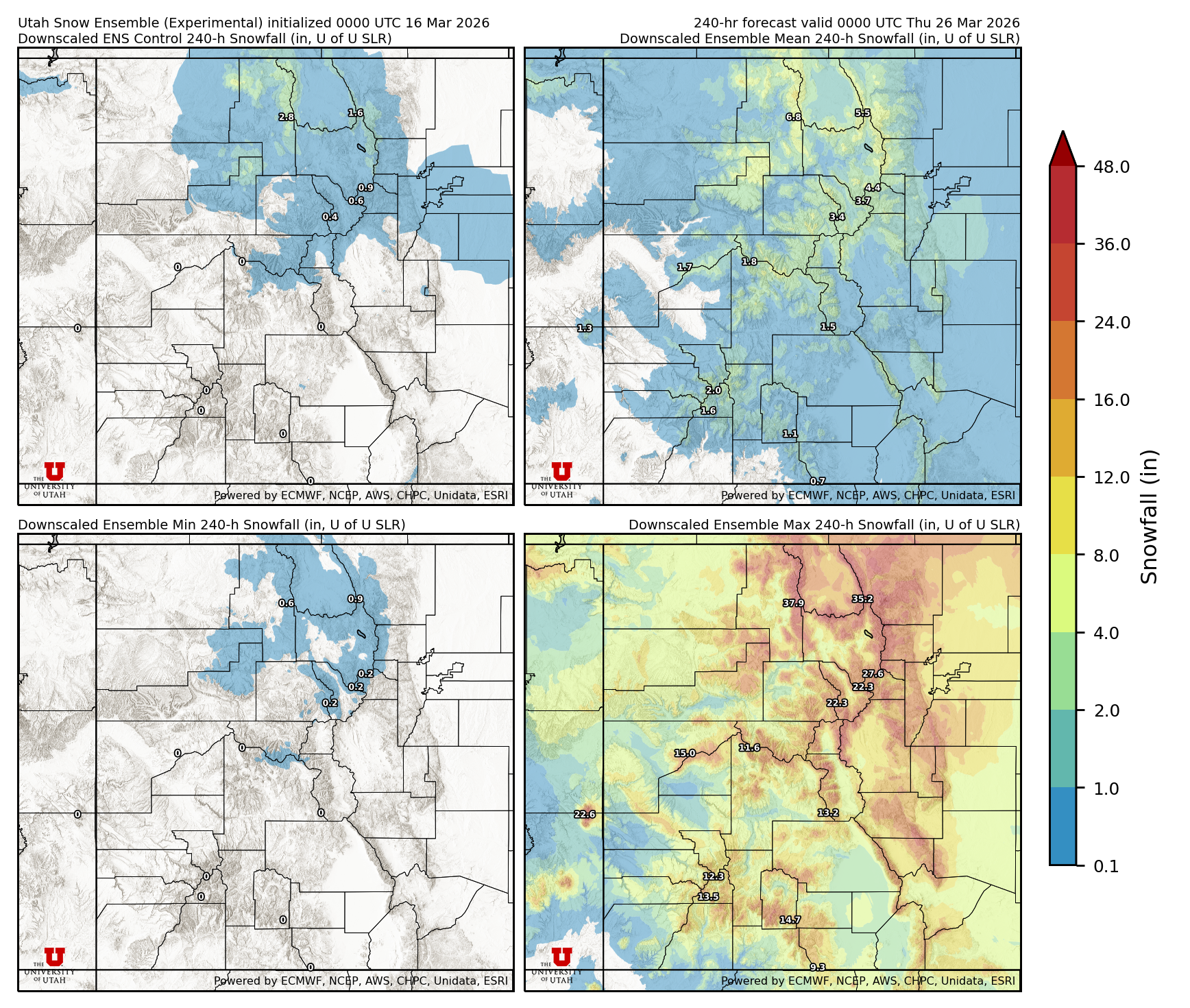 Click to enlarge the NAEFS precipitation Latest NAEFS total precipitation forecast