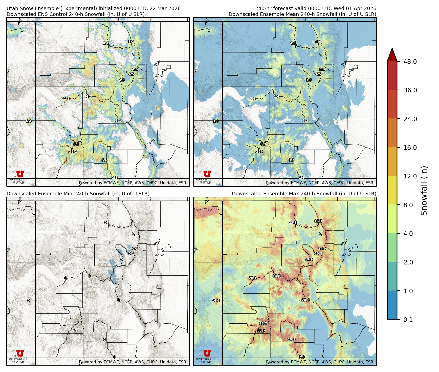 Click to enlarge the NAEFS precipitation Latest NAEFS total precipitation forecast