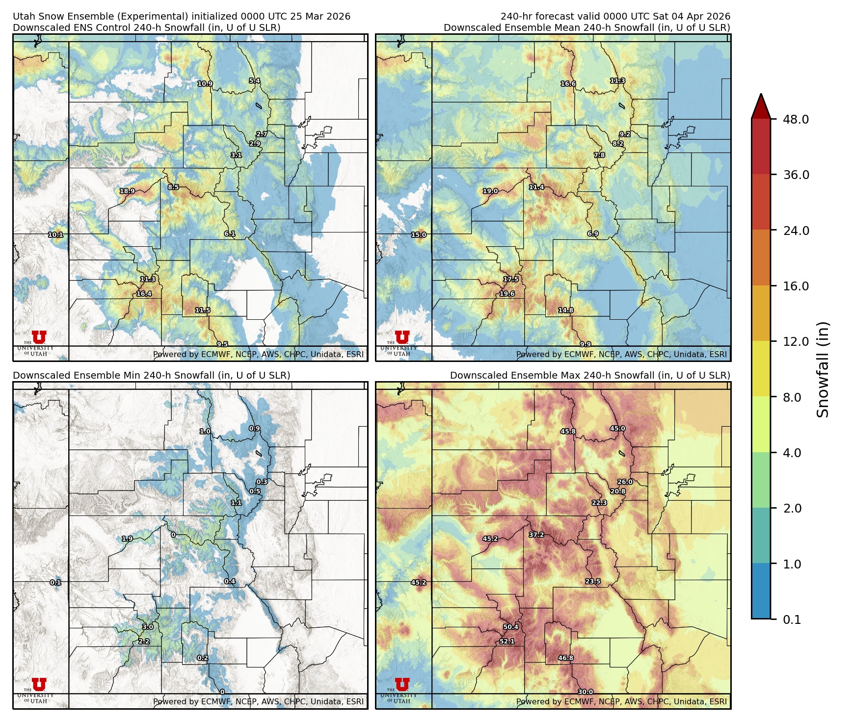 Click to enlarge the NAEFS precipitation Latest NAEFS total precipitation forecast