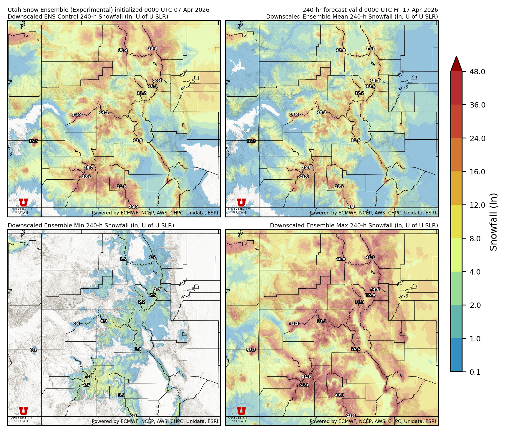 Click to enlarge the NAEFS precipitation Latest NAEFS total precipitation forecast