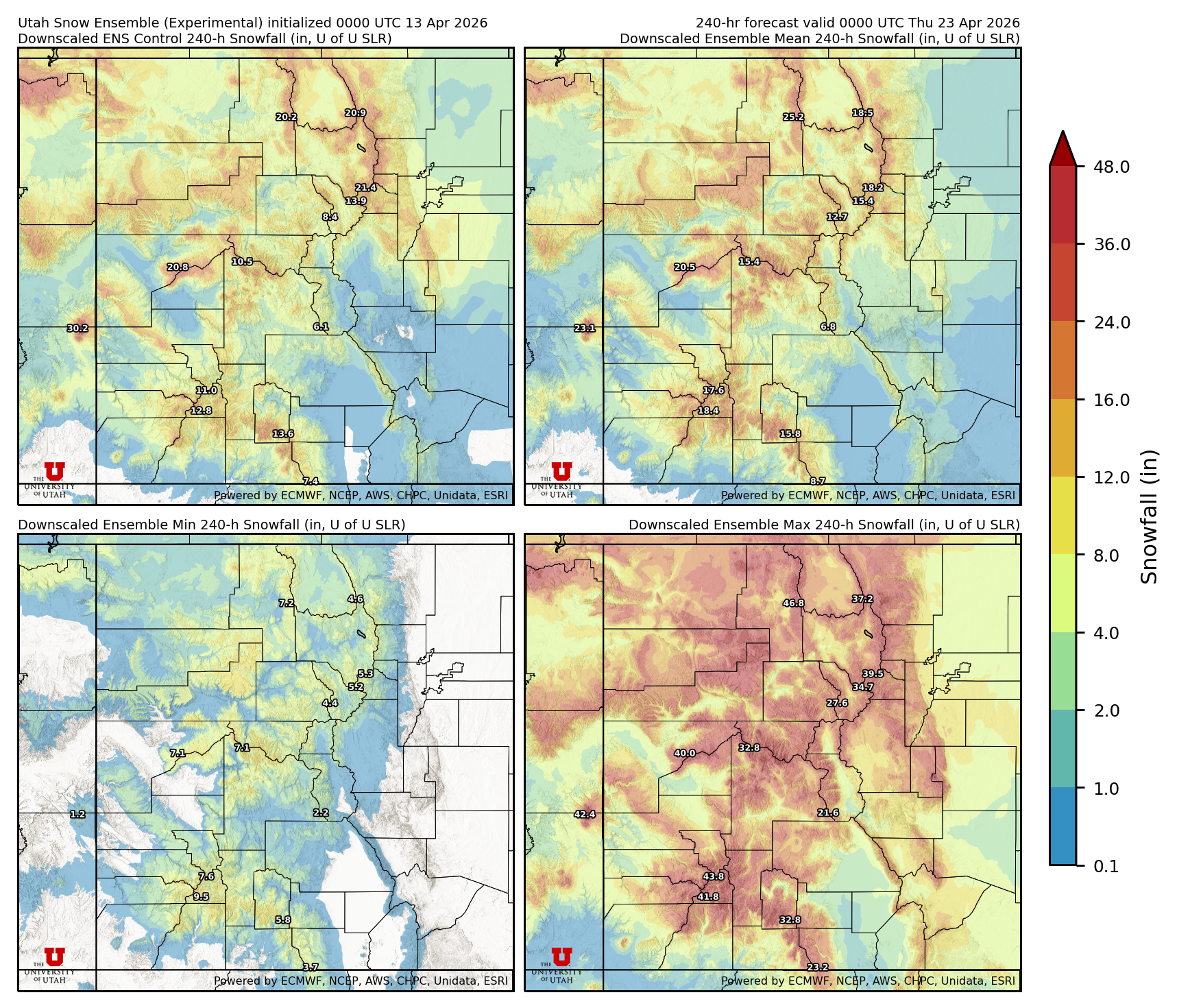 Click to enlarge the NAEFS precipitation Latest NAEFS total precipitation forecast