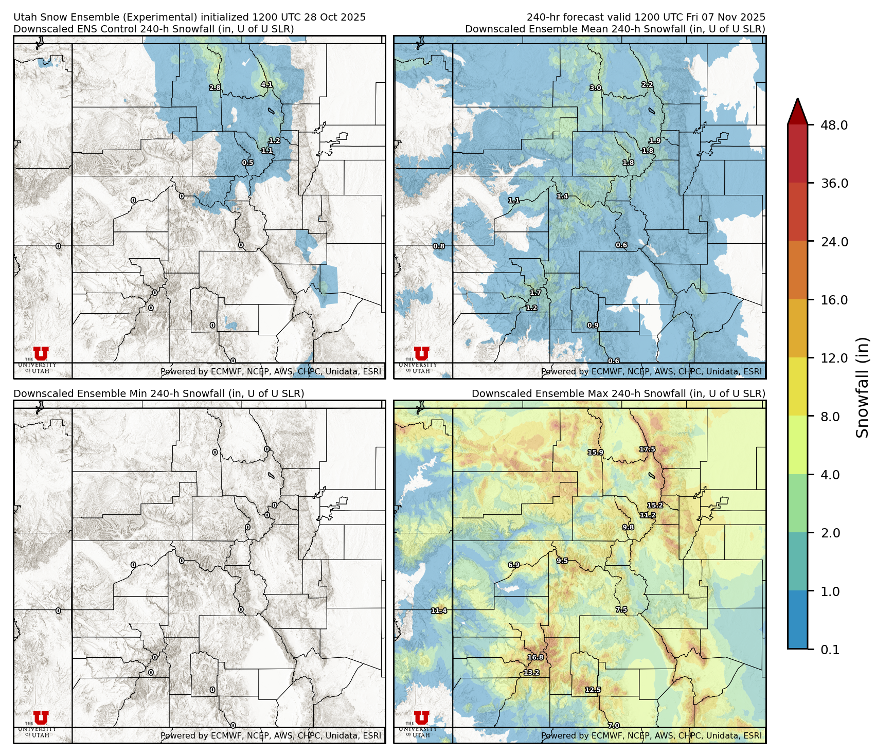 Click to enlarge the NAEFS precipitation Latest NAEFS total precipitation forecast