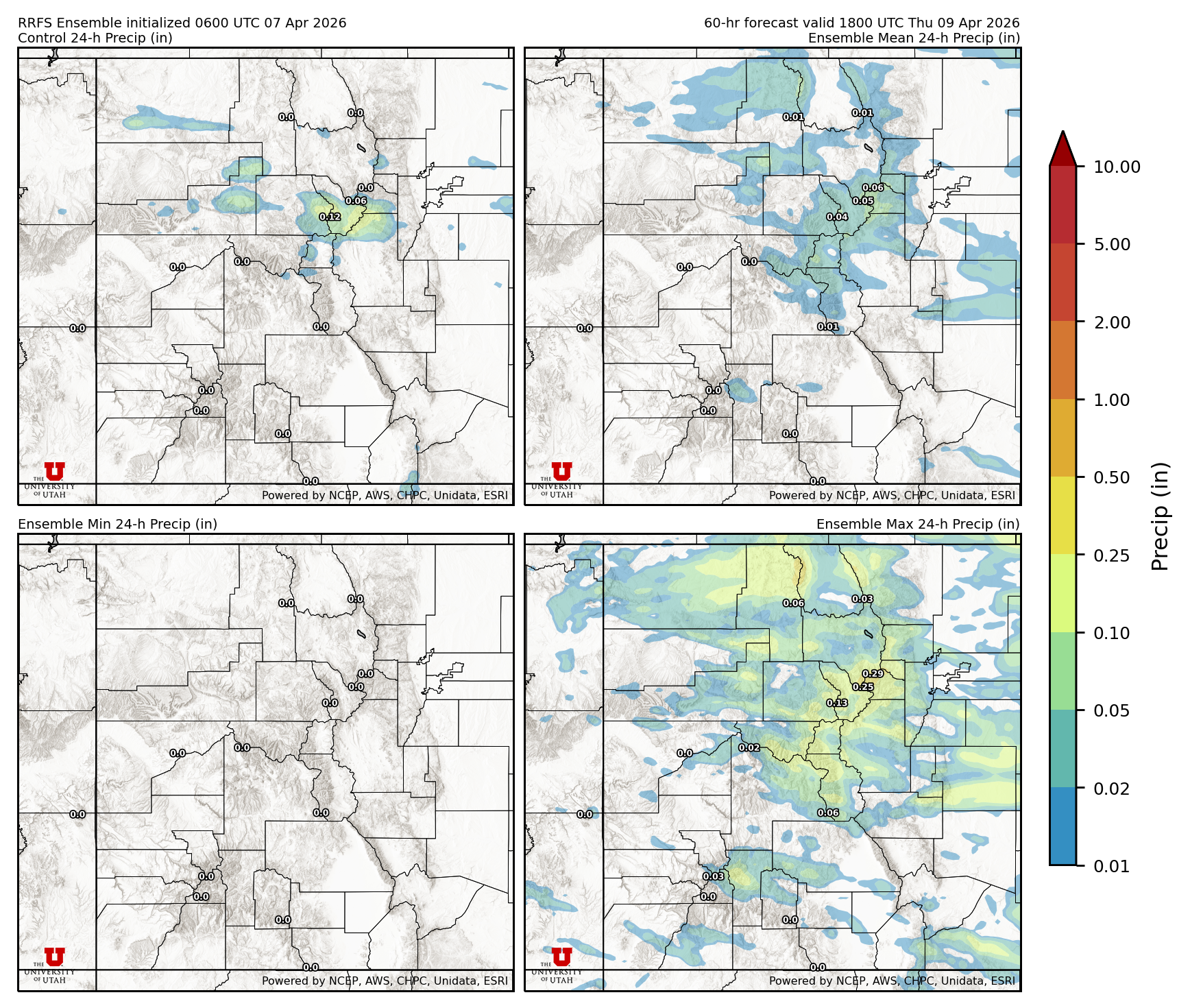 Click to enlarge the SFEF precipitation Latest RRFS total precipitation forecast