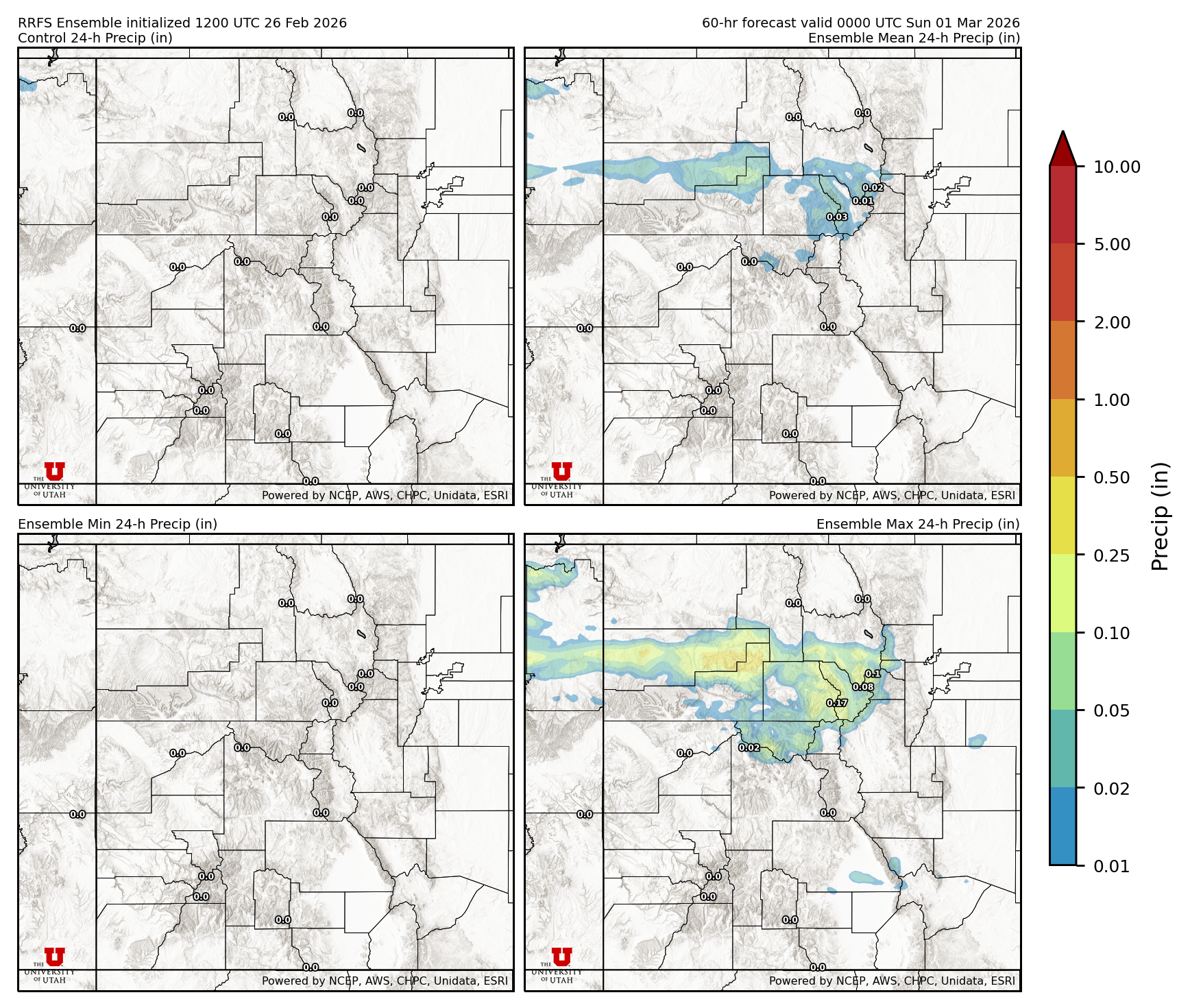 Click to enlarge the SFEF precipitation Latest RRFS total precipitation forecast