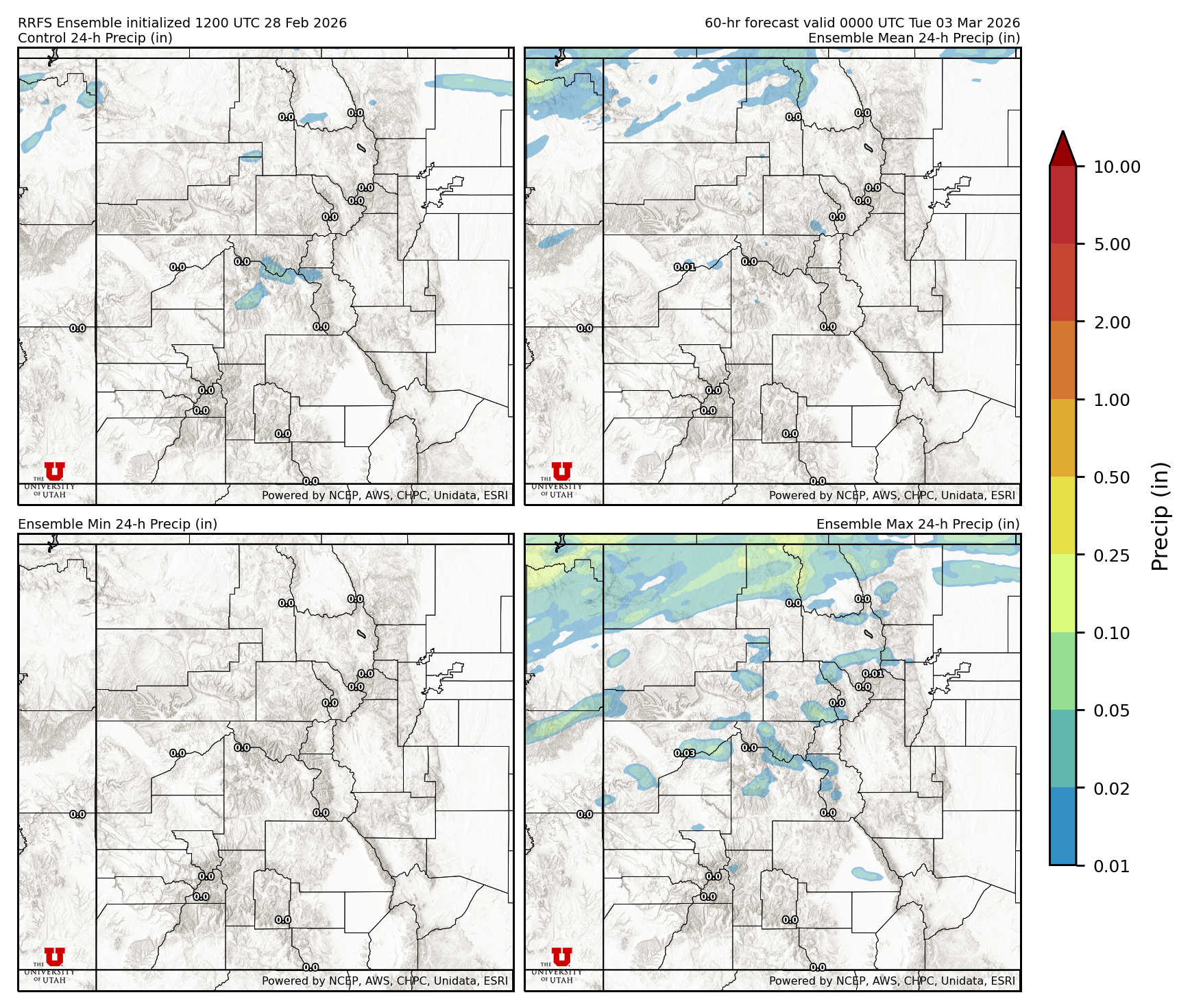 Click to enlarge the SFEF precipitation Latest RRFS total precipitation forecast