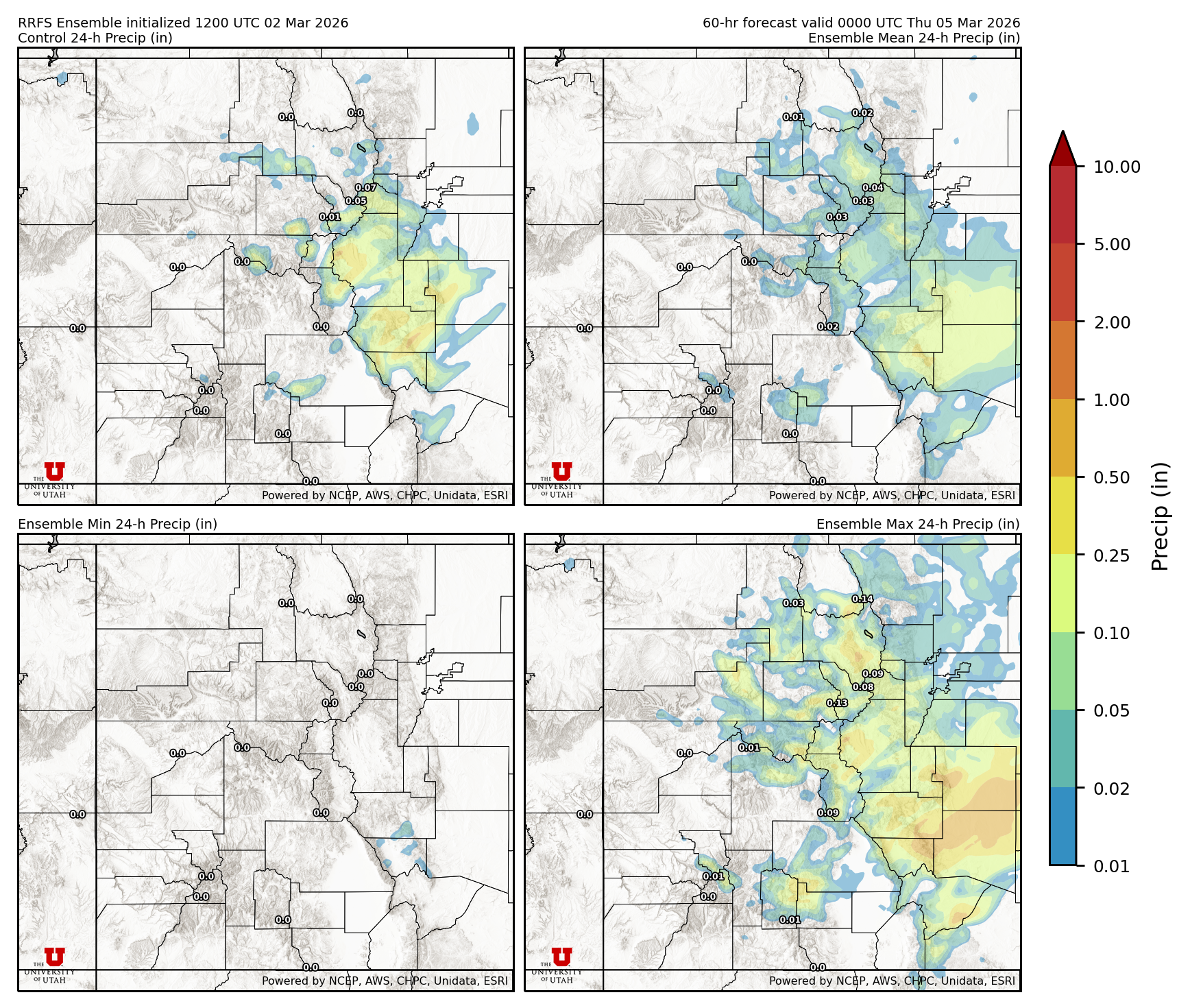 Click to enlarge the SFEF precipitation Latest RRFS total precipitation forecast