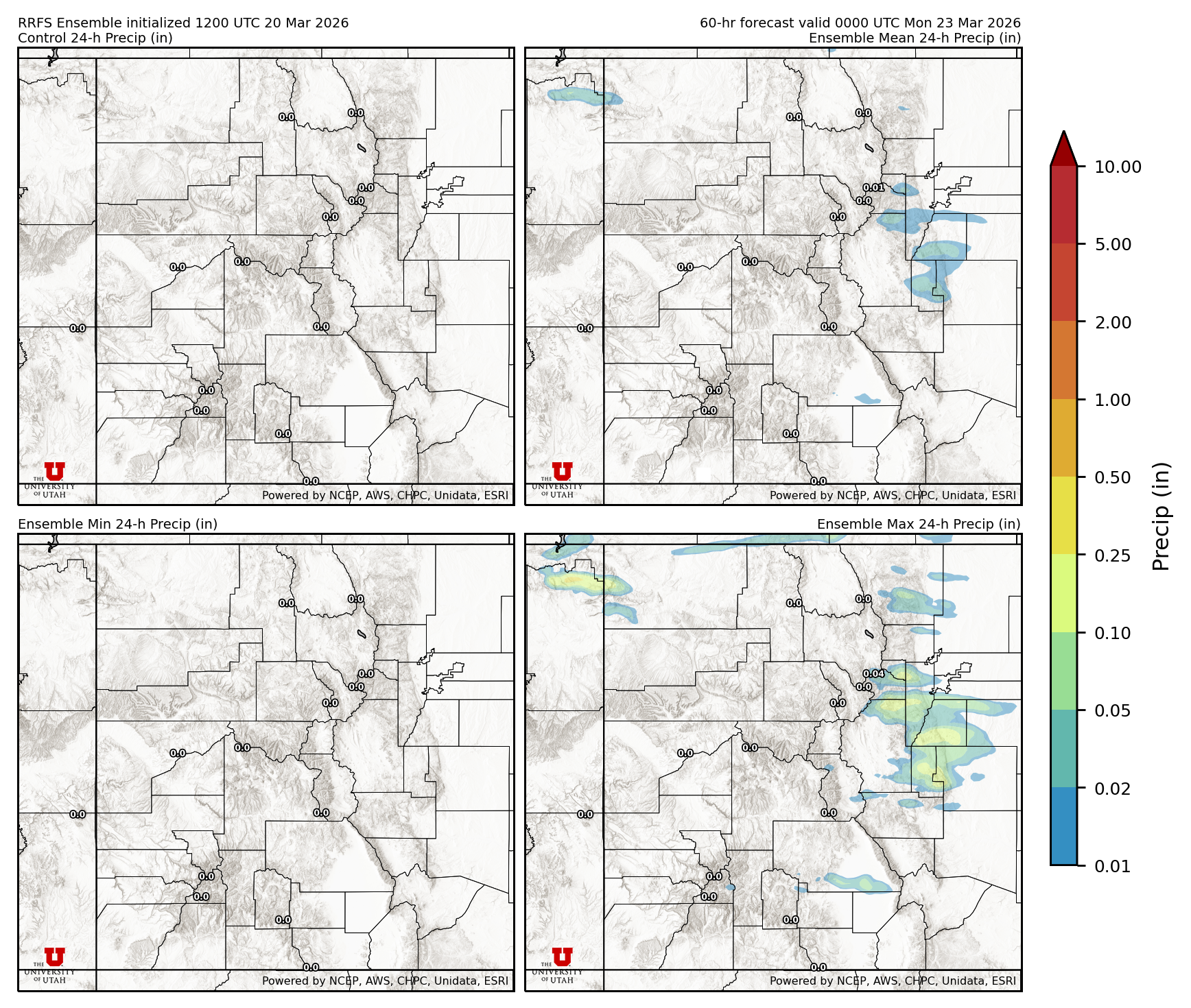 Click to enlarge the SFEF precipitation Latest RRFS total precipitation forecast