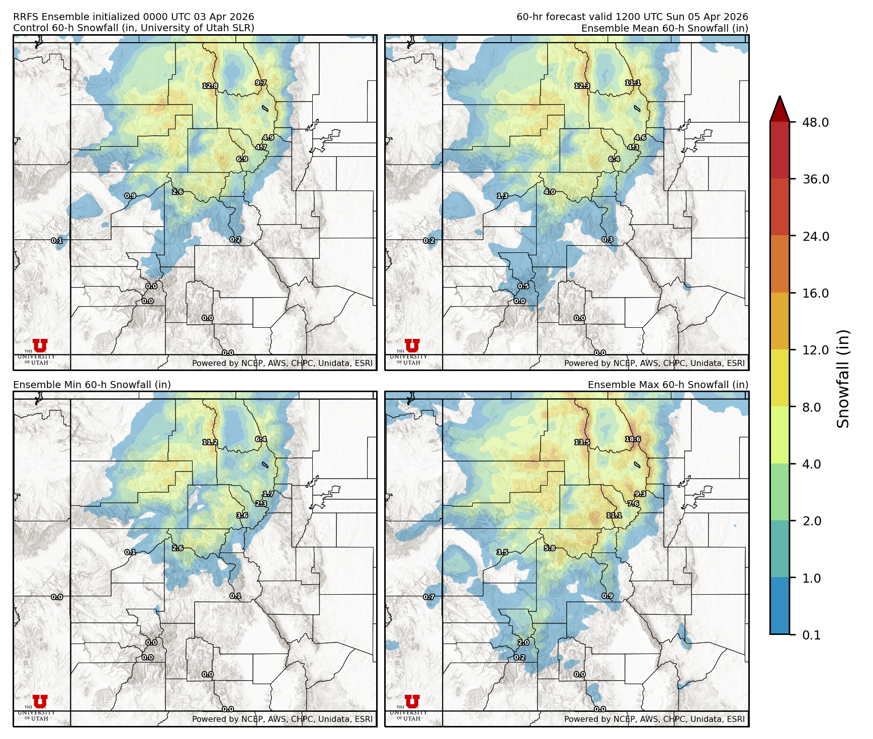 Latest RRFS snow forecast