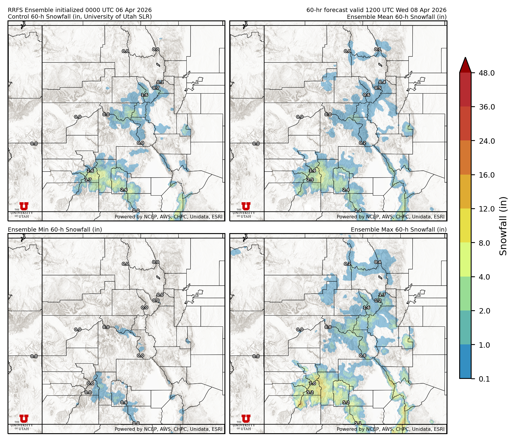 Latest RRFS snow forecast