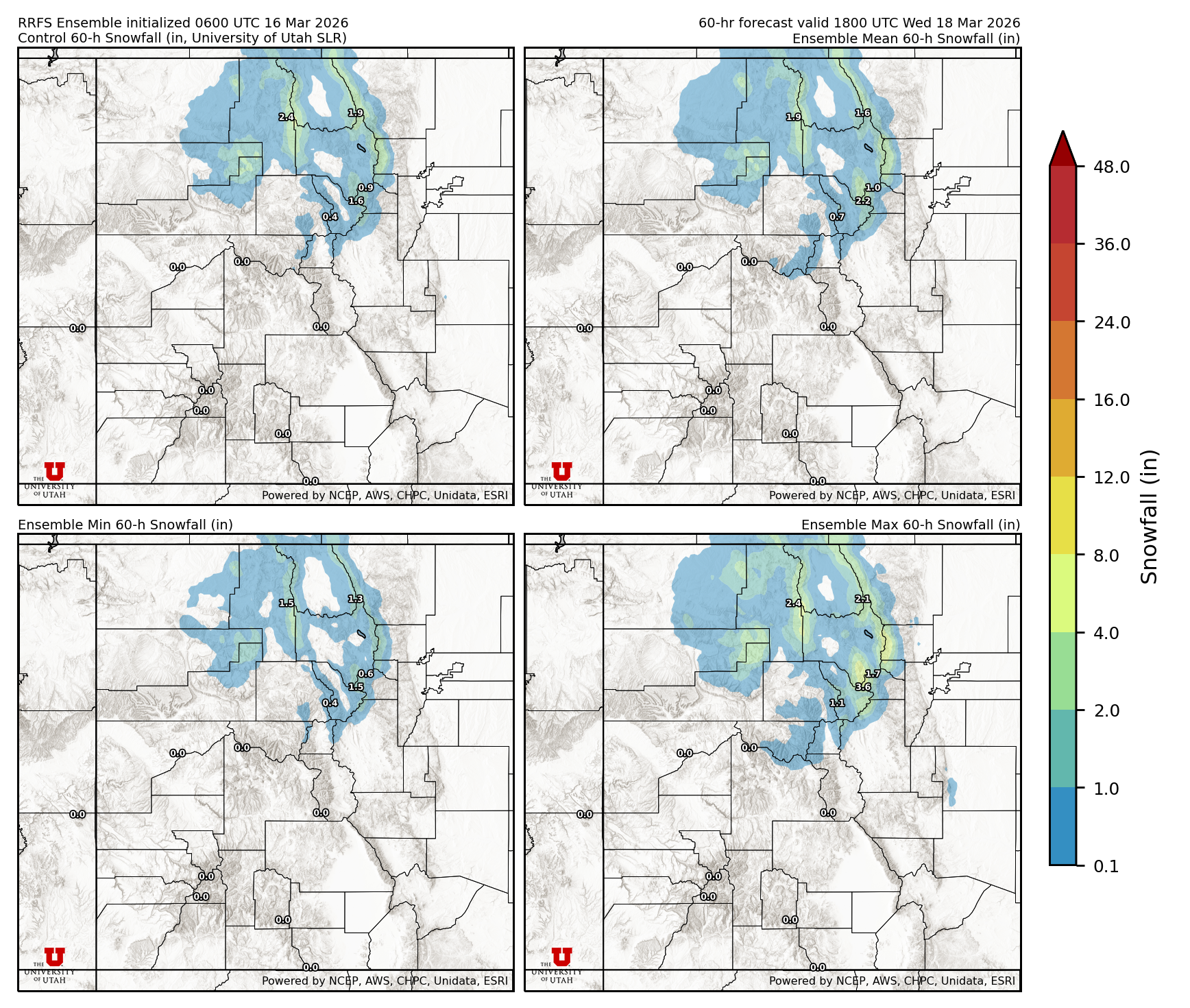 Click to enlarge the SFEF precipitation Latest RRFS snow forecast