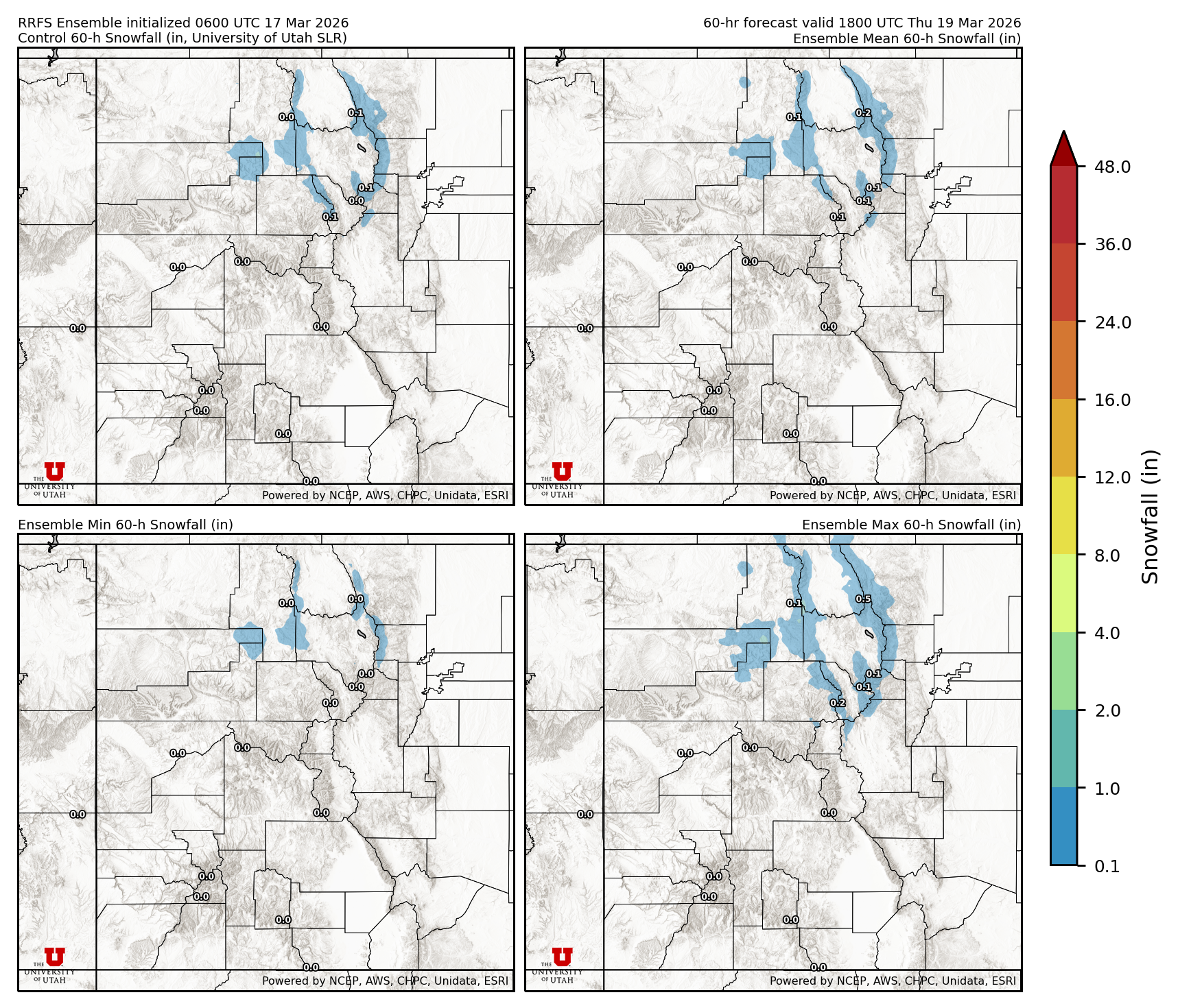 Latest RRFS snow forecast