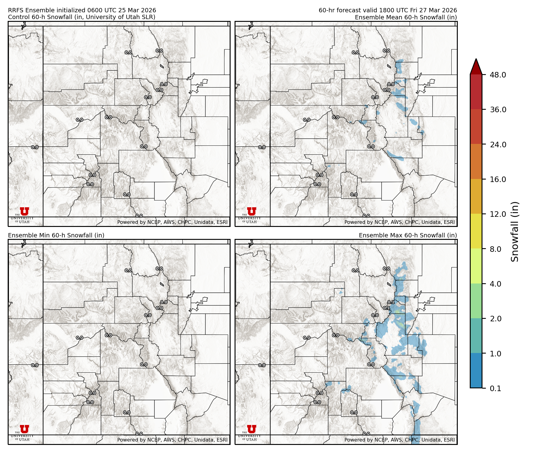 Click to enlarge the SFEF precipitation Latest RRFS snow forecast