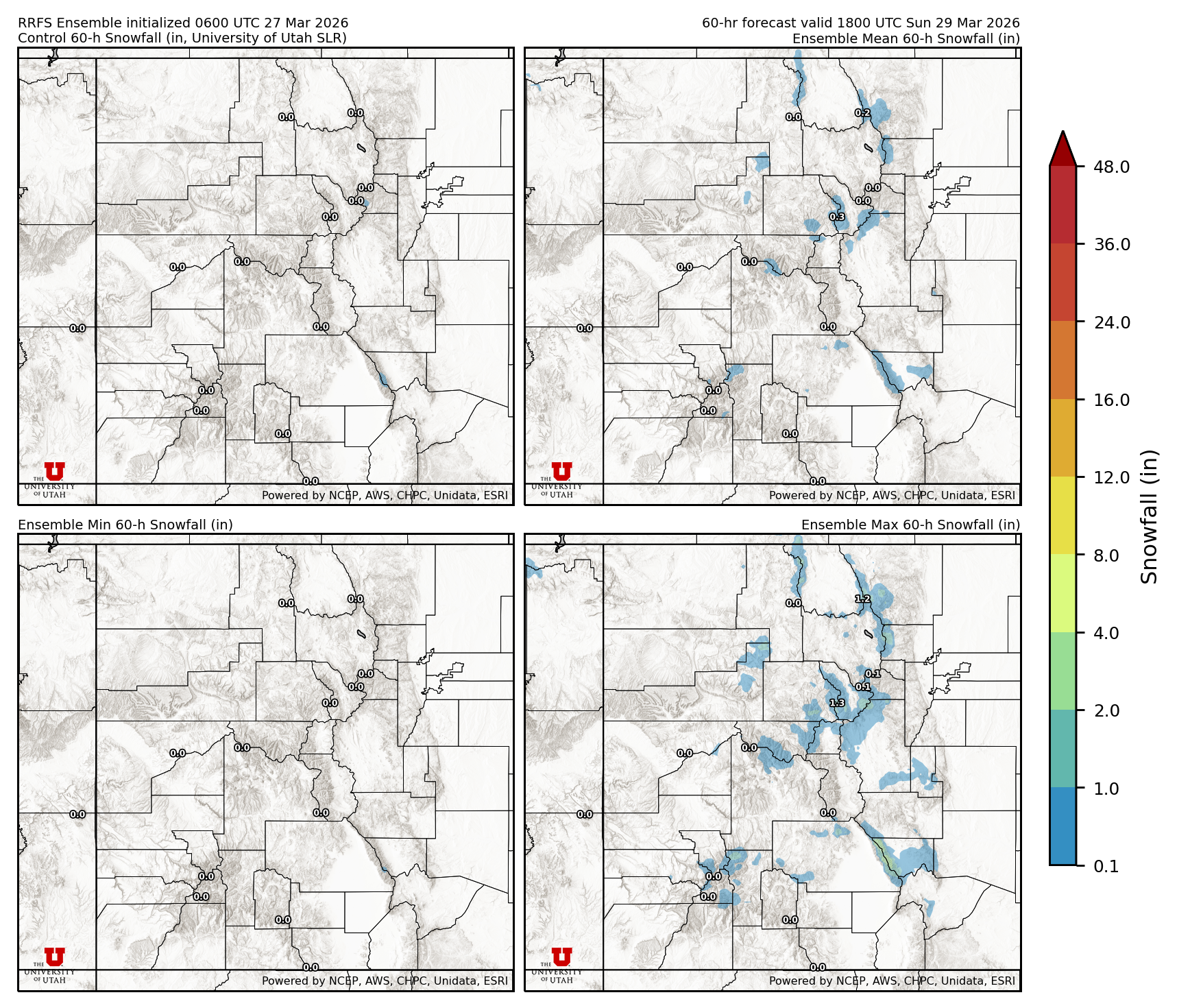 Latest RRFS snow forecast