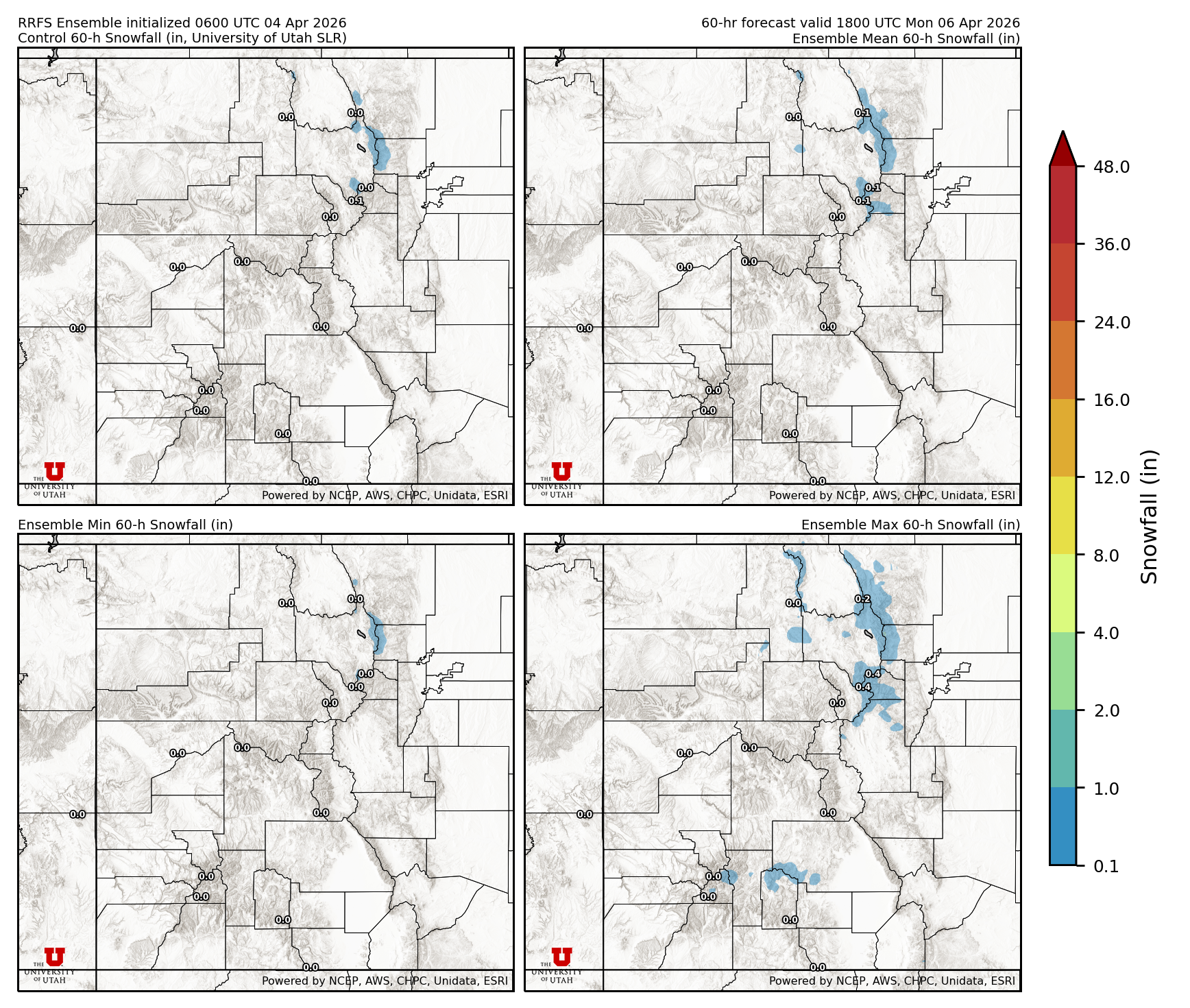 Latest RRFS snow forecast