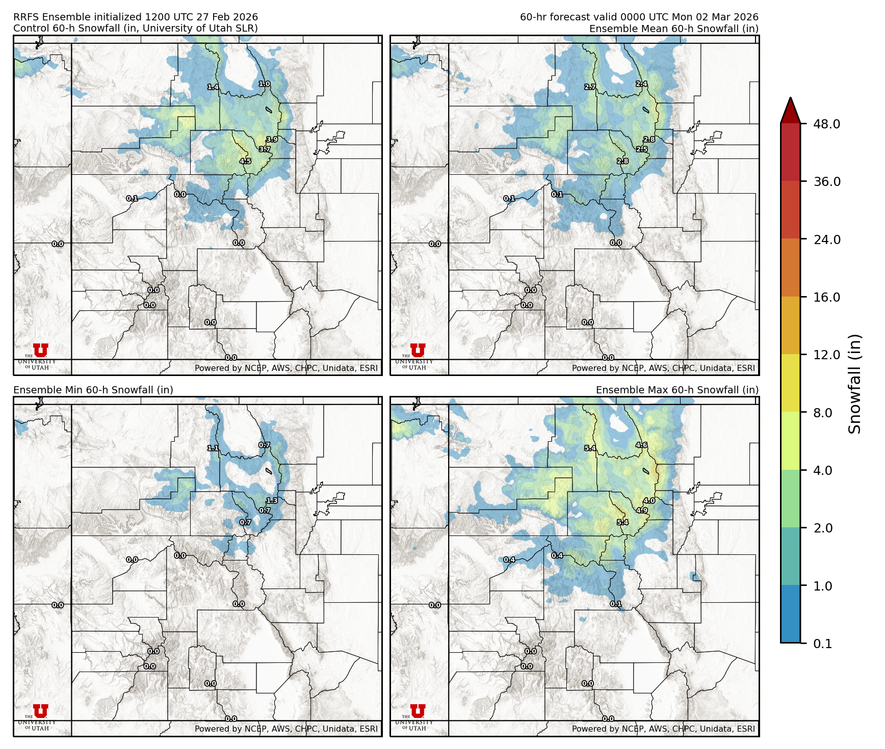 Latest RRFS snow forecast