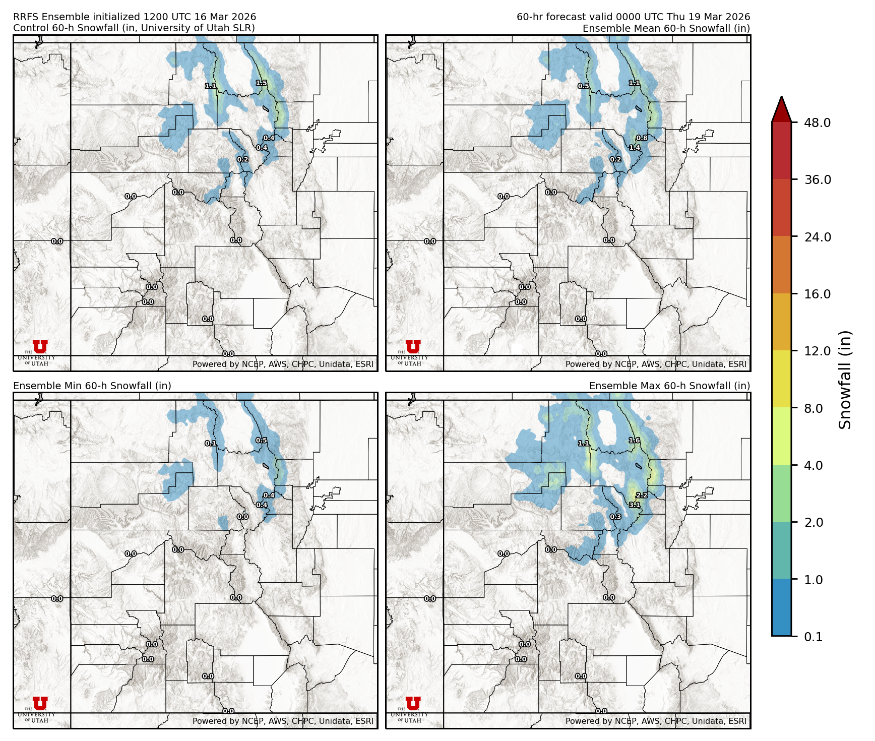 Click to enlarge the SFEF precipitation Latest RRFS snow forecast