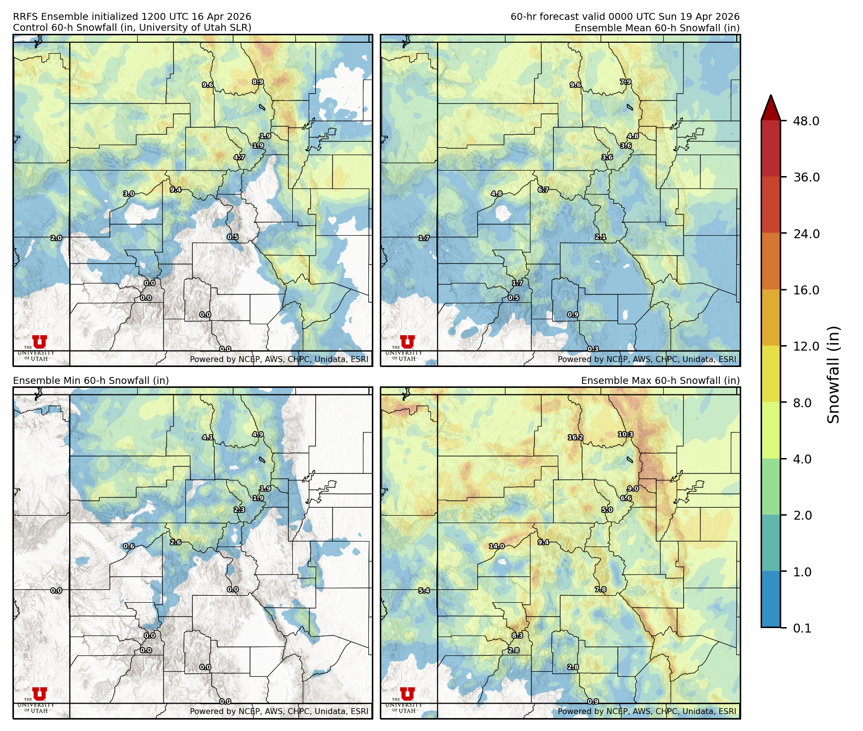 Latest RRFS snow forecast